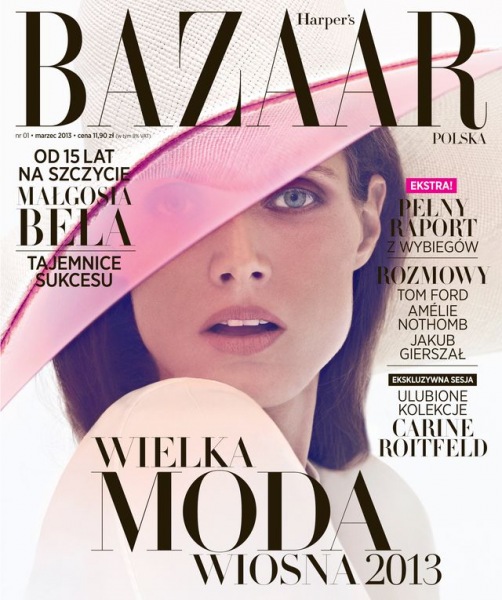 fot. Koray Birand / Małgosia Bela na okładce pierwszego numeru Harper's Bazaar Polska - marzec 2013 